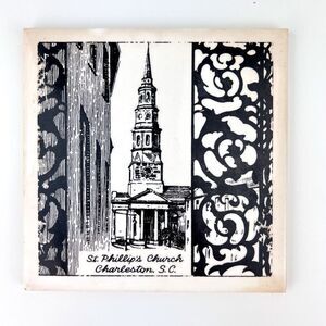 Vintage Ceramic Hanging  Tile Soriano Saint Philip's Church Charleston SC